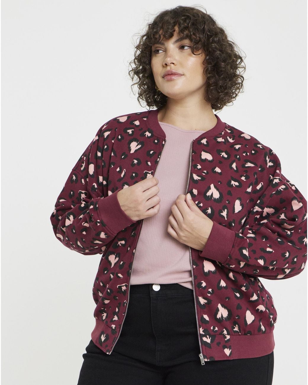 Simply Be Purple Bomber Jacket