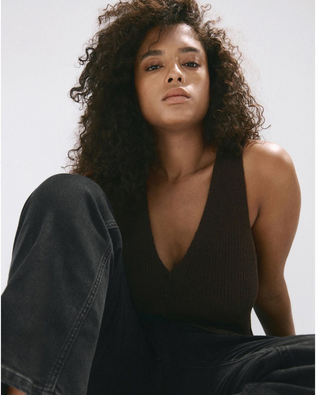 Mango Black Sienna Crop Flared Jean