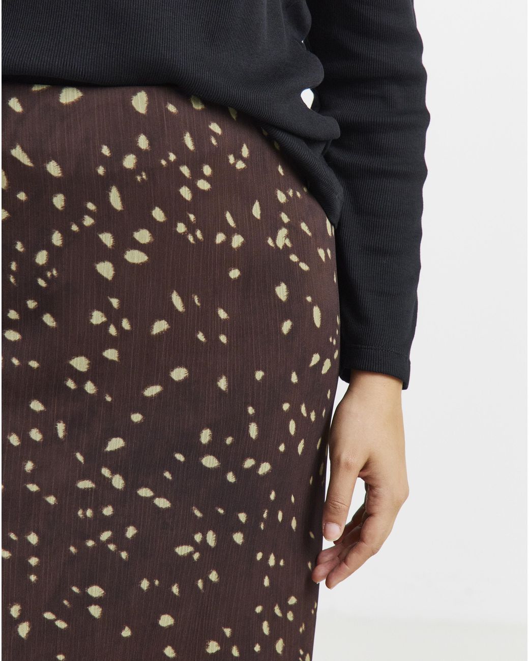 Simply Be Multicolor Deer Print Chiffon Maxi Skirt