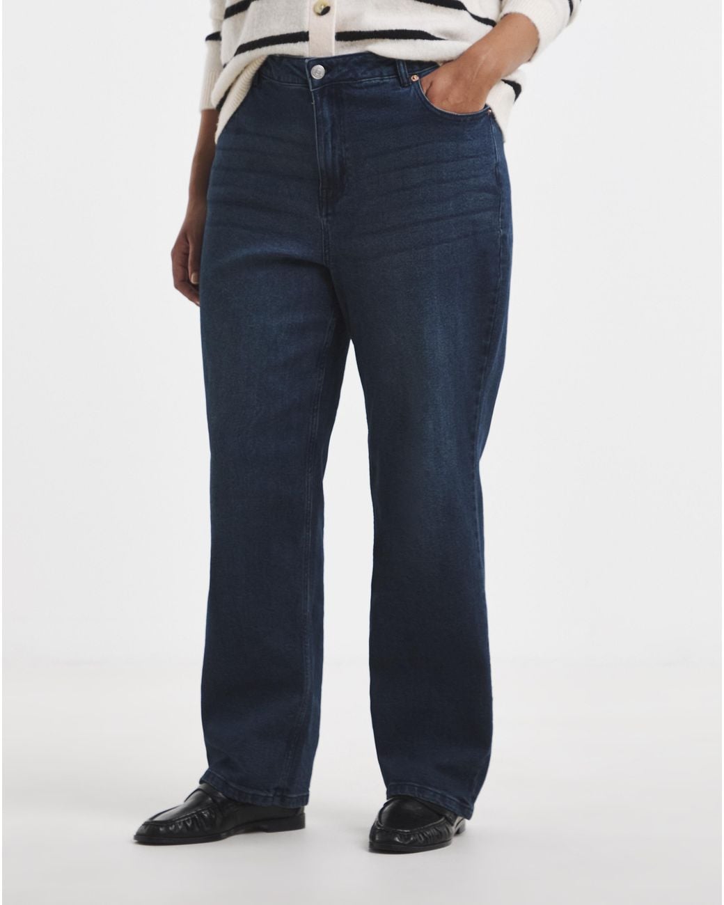Simply Be Blue 99 1 Relaxed Straight Leg Jeans