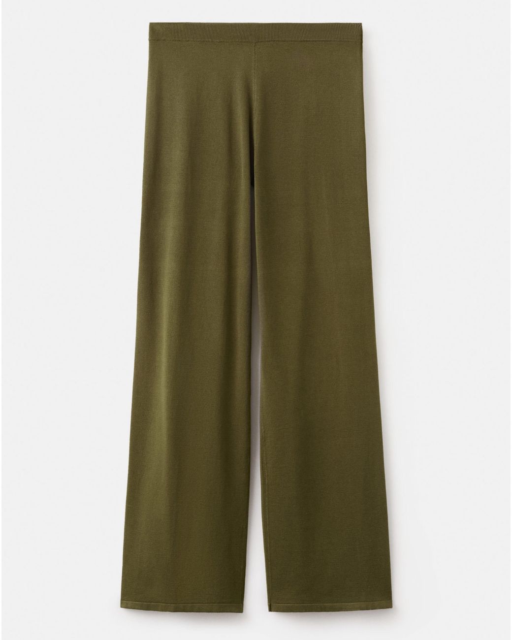 Mango Green Ostrich Fine-Knit Straight-Fit Tro
