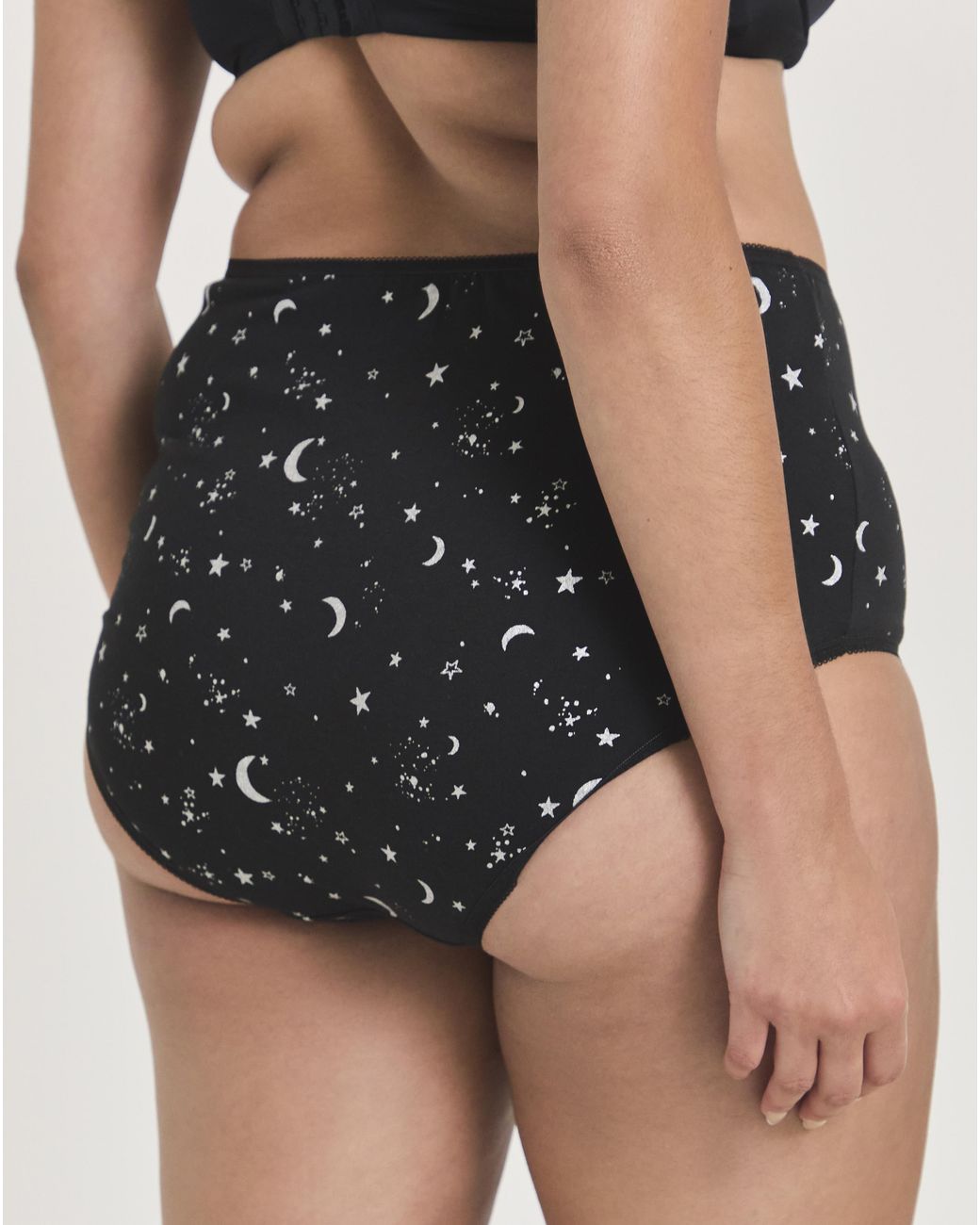 Pretty Secrets Black 7 Pack Full Fit Knickers