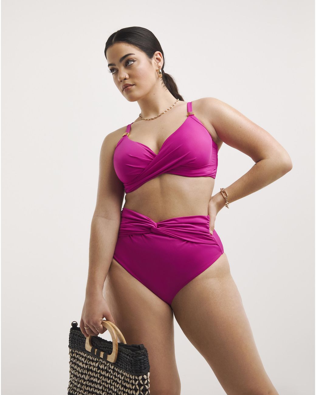 MAGISCULPT Pink Twist Front Bikini Brief