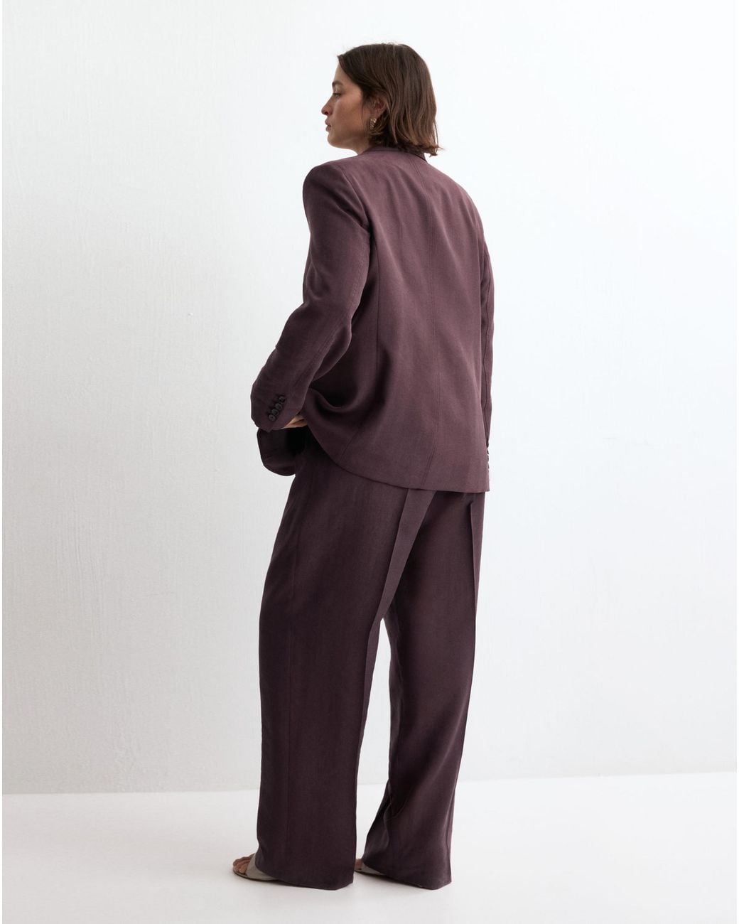 Mango White Veronica Low-Rise Lyocell Trousers