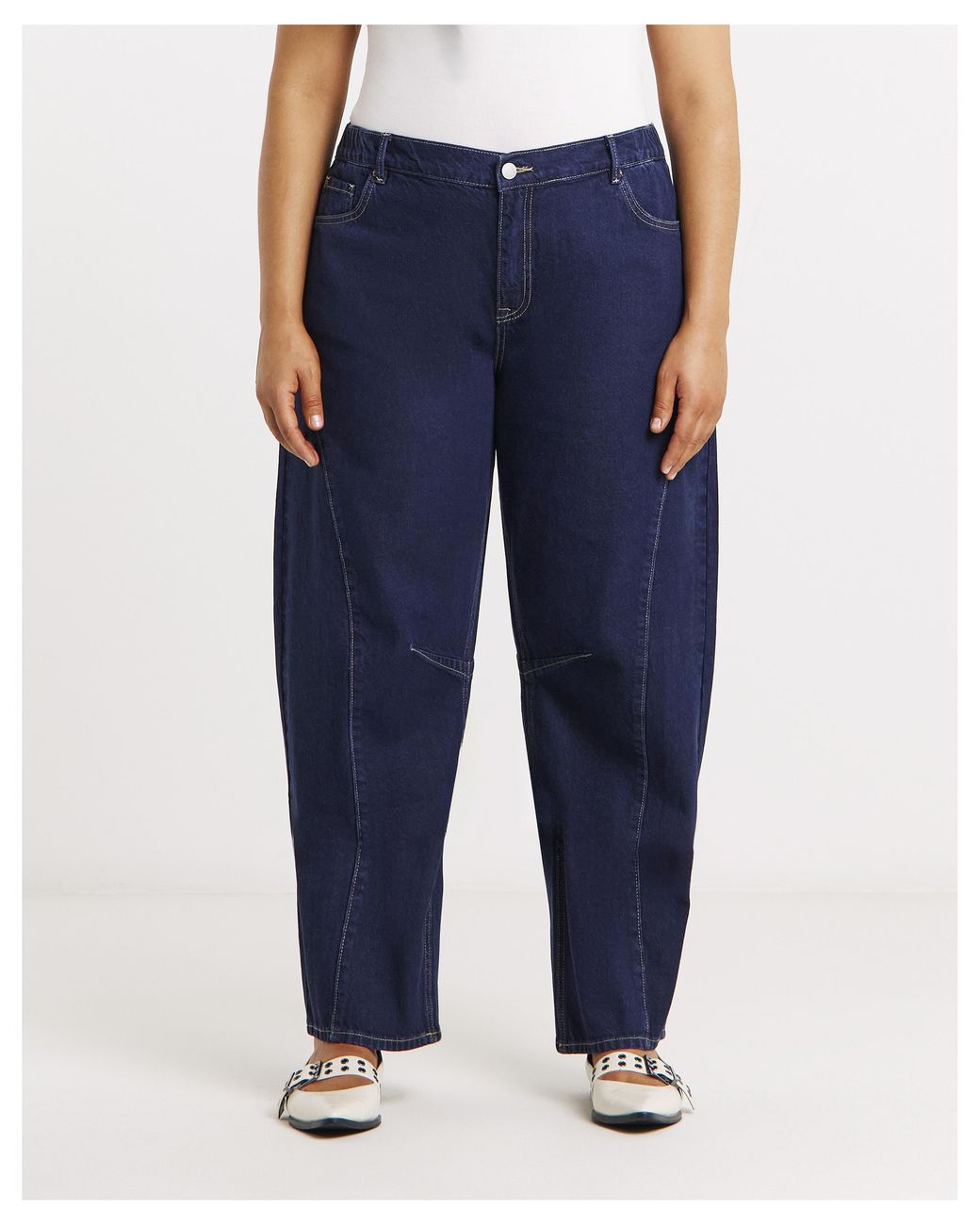 Simply Be Blue Authentic Tapered Leg Jeans