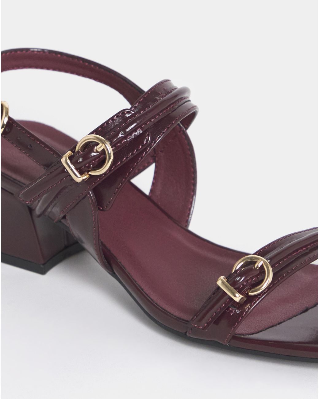 JD Williams Blue Two Strap Buckle Heels Ex Wide
