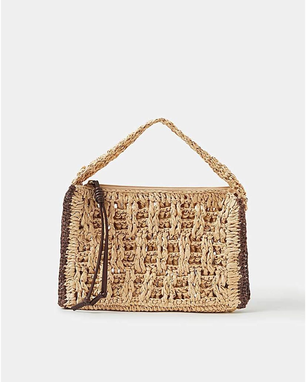 Accessorize Metallic Woven Handheld Bag