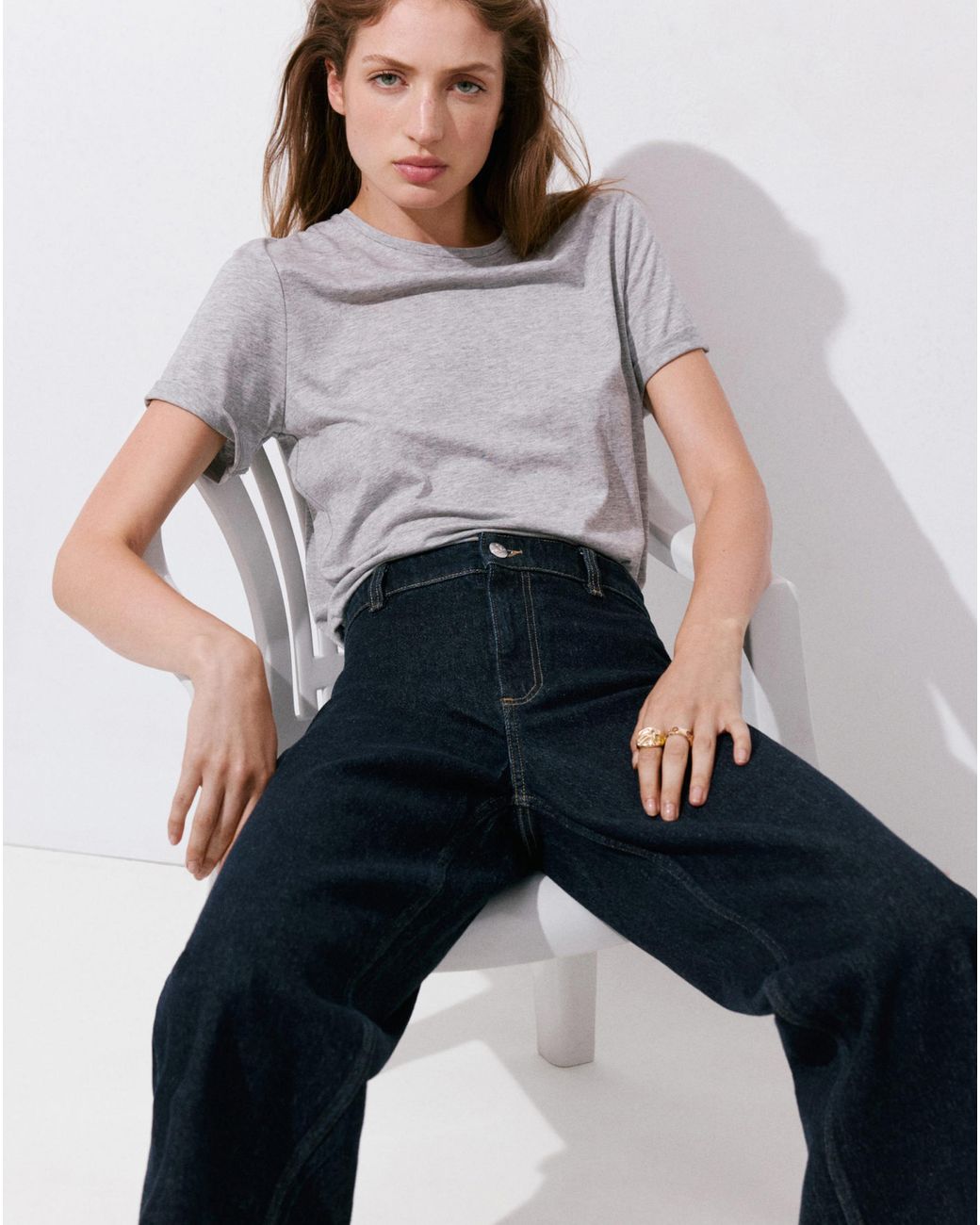 Mango Black Catherin Culotte High-Rise Jeans