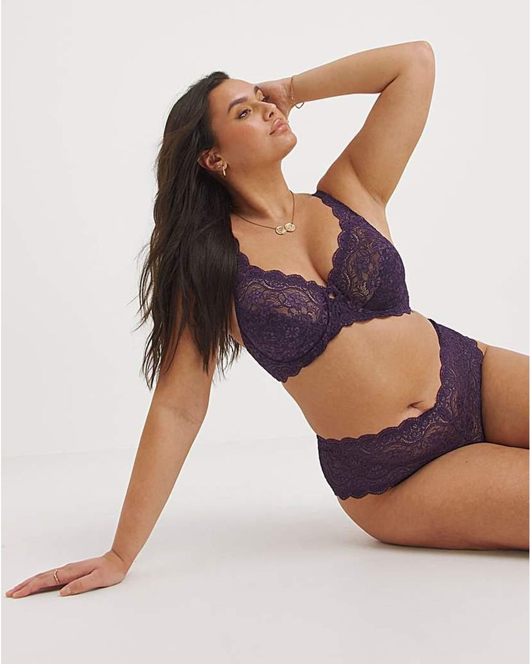 Triumph Blue Amourette Full Cup Bra Blkcurran