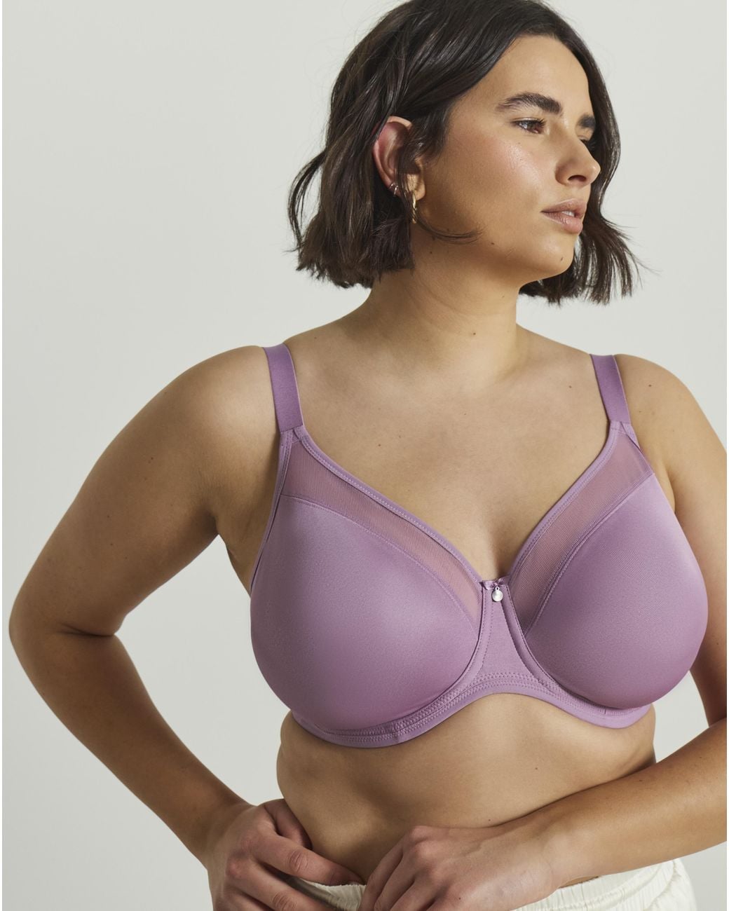 Elomi Gray Smooth Moulded T Shirt Bra
