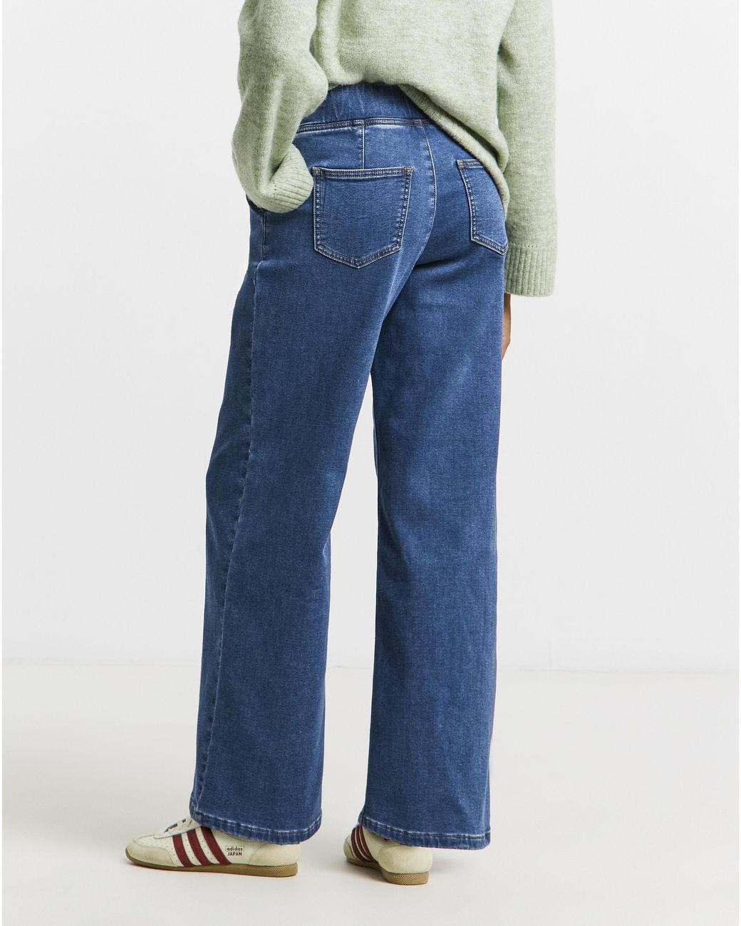 Simply Be Blue Cosy Weekender Wide Leg Jegging