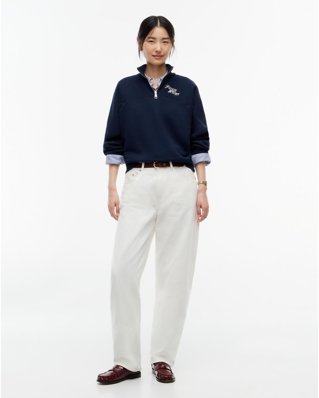Tommy Hilfiger Blue Half Zip Jumper