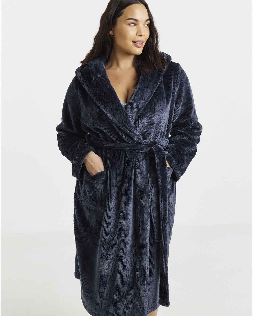 Figleaves Blue Luxe Plush Robe
