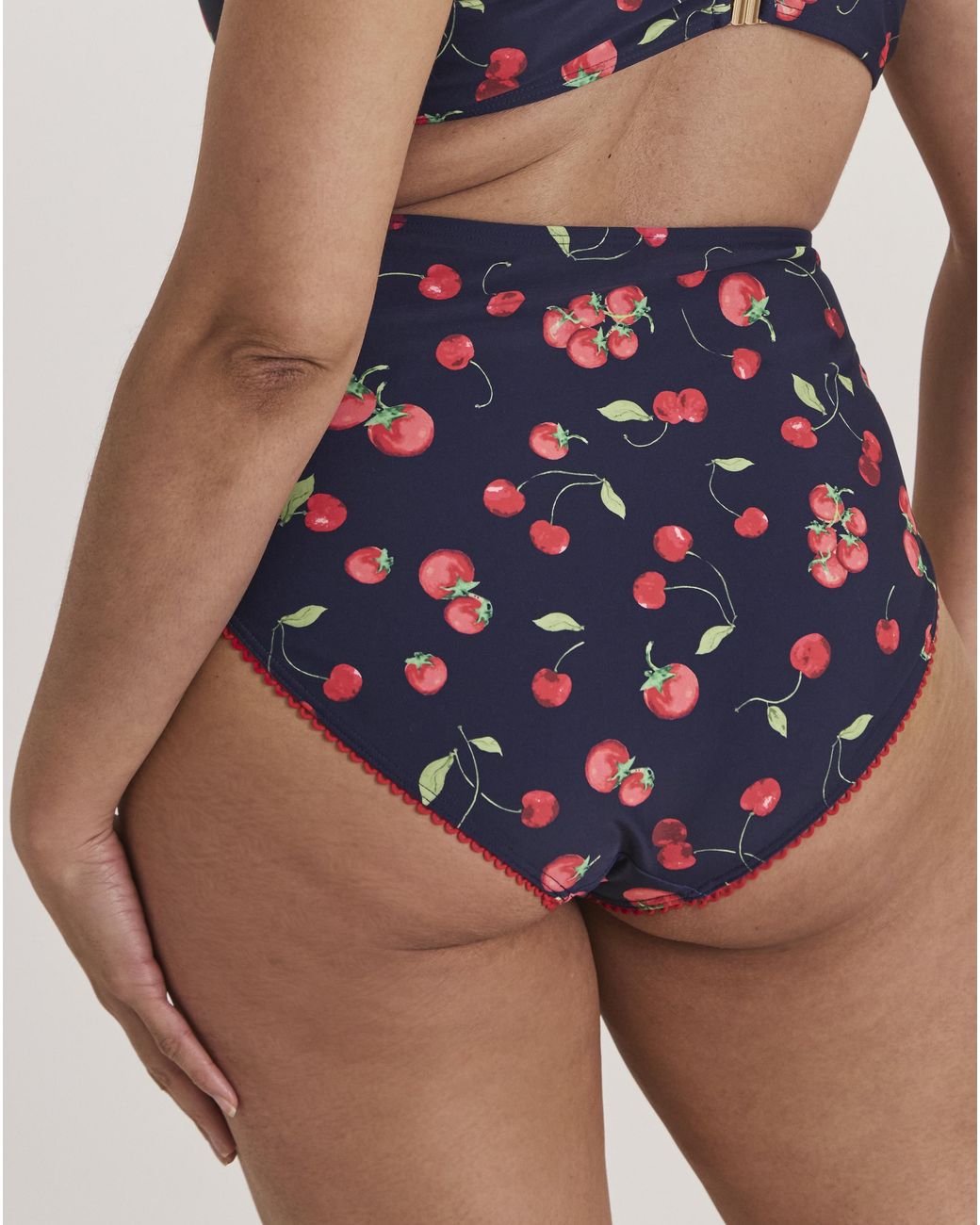 MAGISCULPT Blue Simply Be Cherry Print Bikini Brief