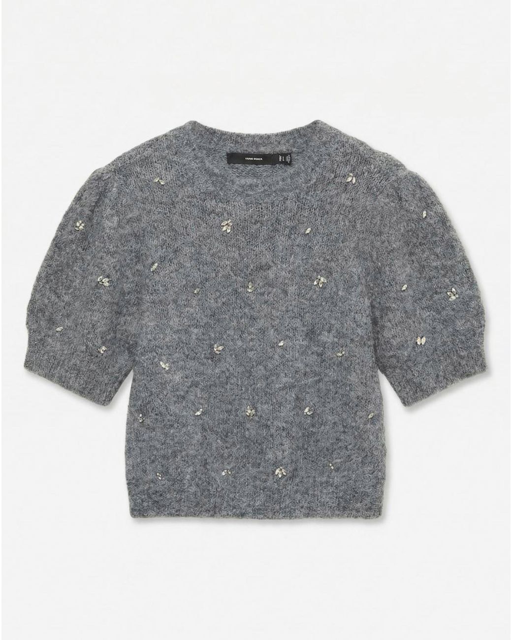 Vero Moda Gray Claire Embellished Jumper