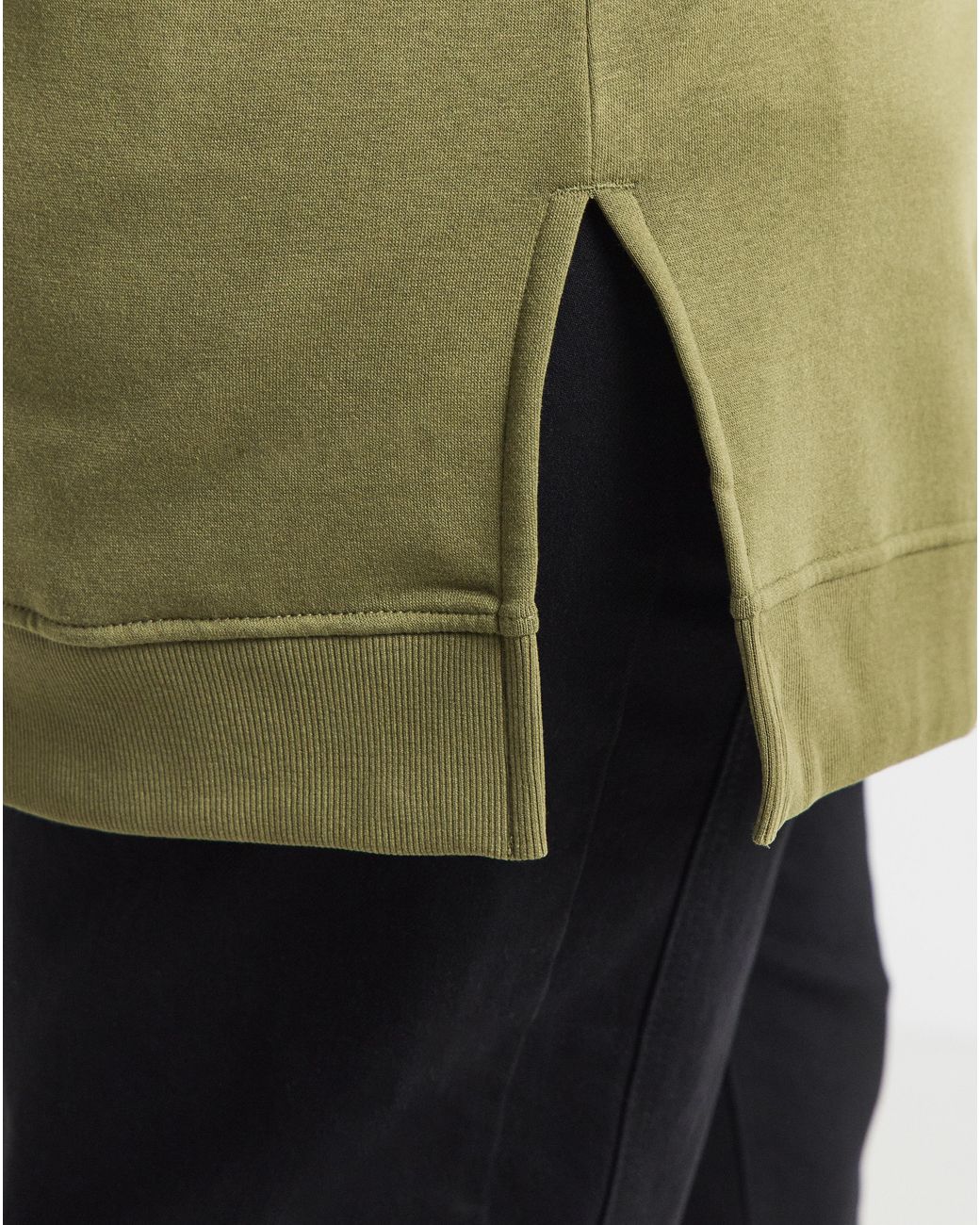 Simply Be Green Side Split Sweatshirt Tunic