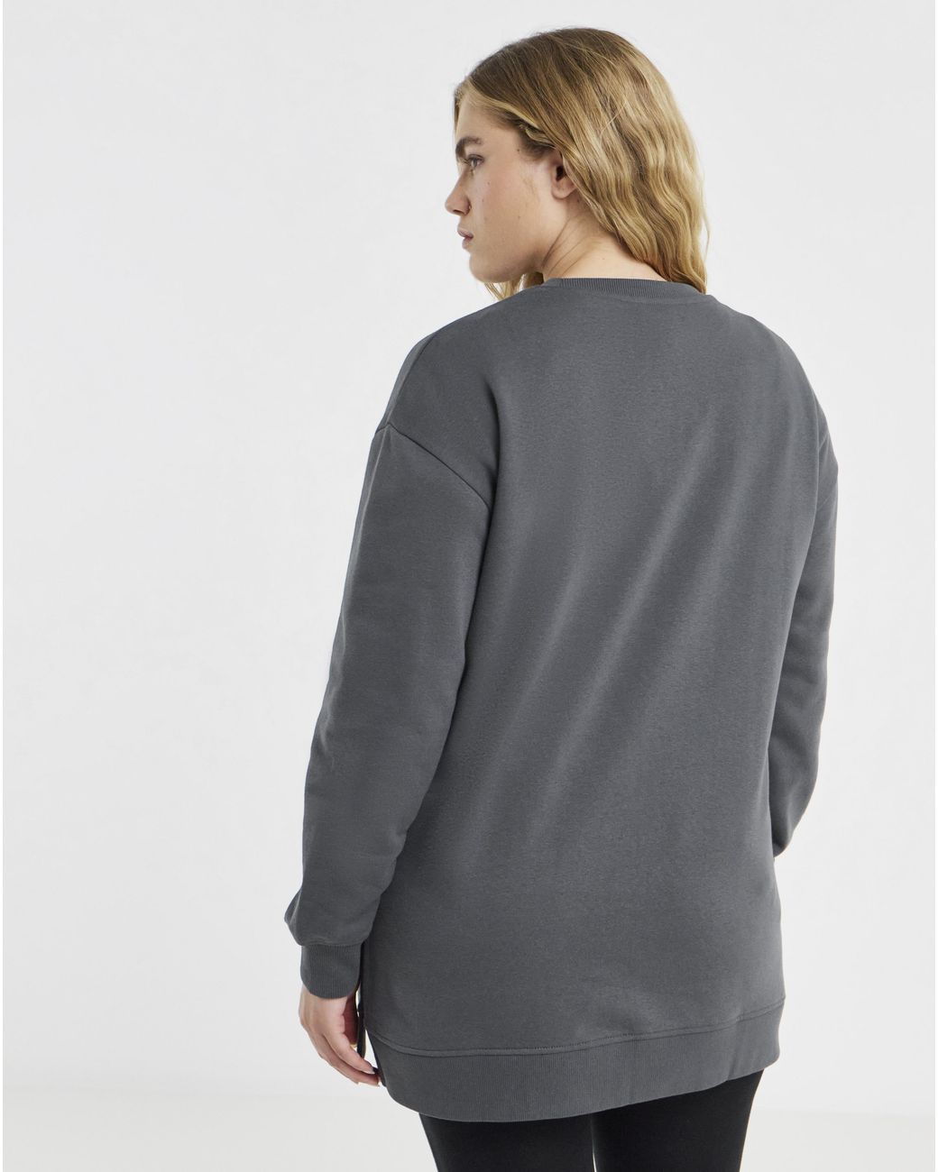 Simply Be Gray Side Split Sweatshirt Tunic