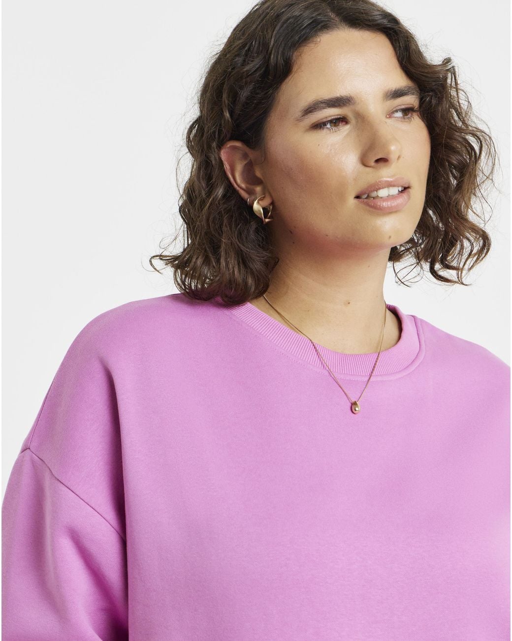 Simply Be Purple Side Split Sweatshirt Tunic