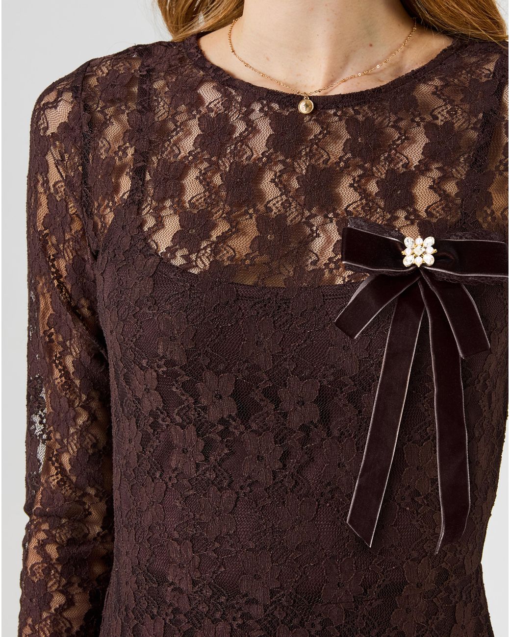 Joe Browns Brown Bella Lace Maxi Dress