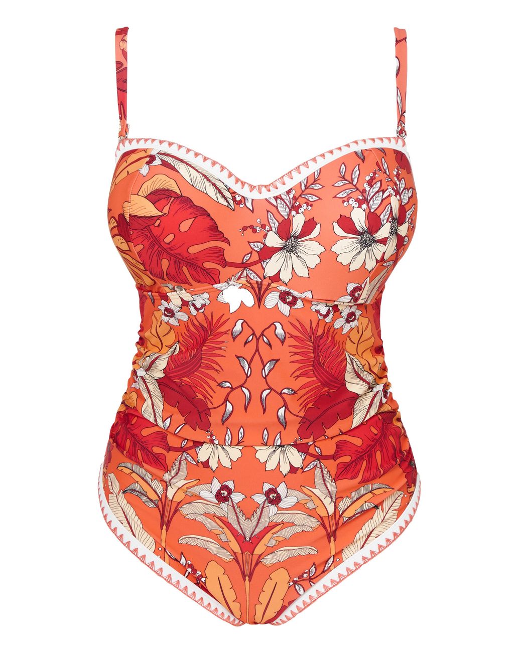 Figleaves Red Frida Bandeau Swimsuit Regular