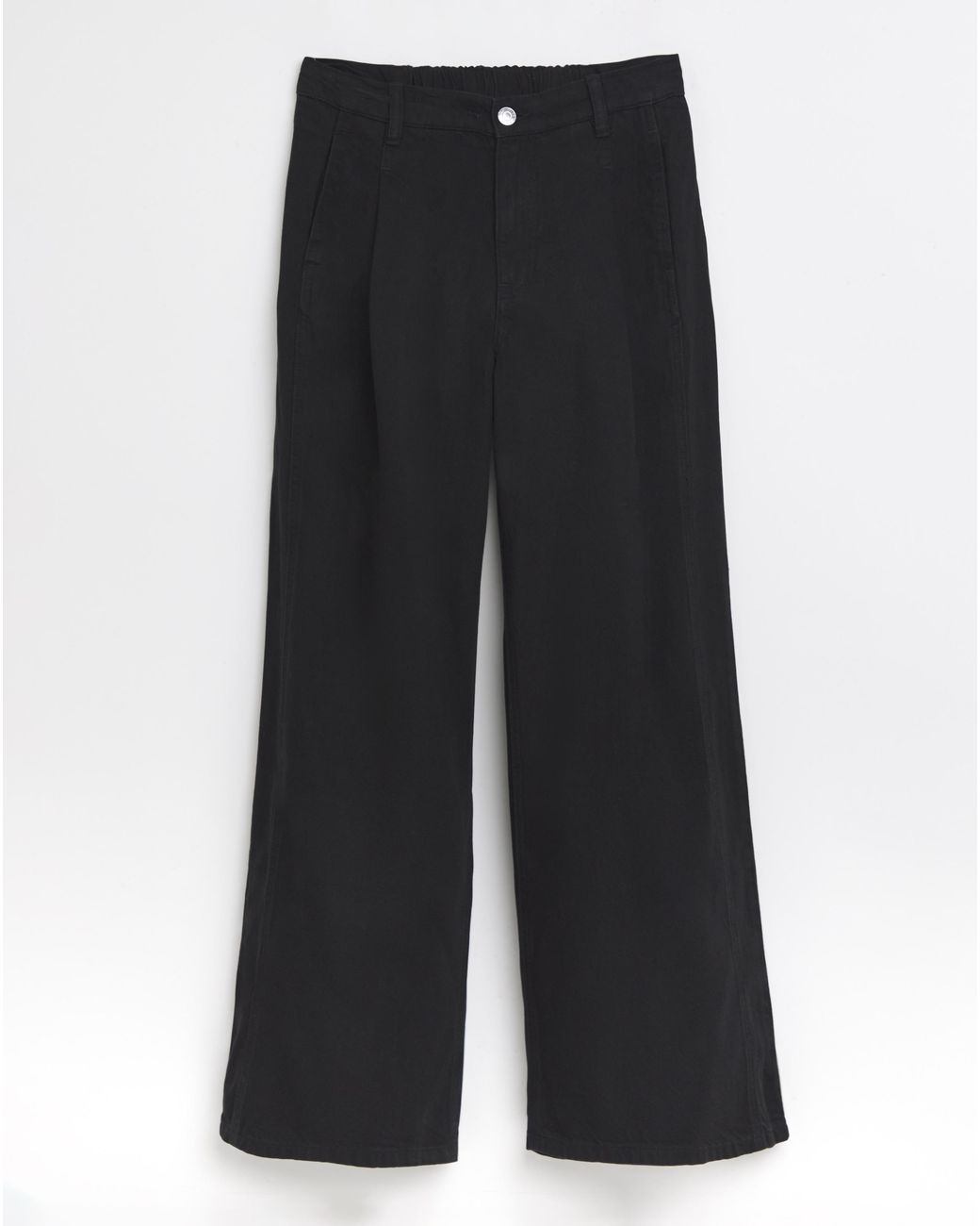 Simply Be Blue Draped Wide Leg Jeans