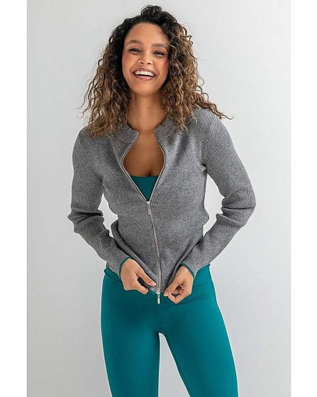 Pour Moi Blue Go To Comfy Zip Front Jumper