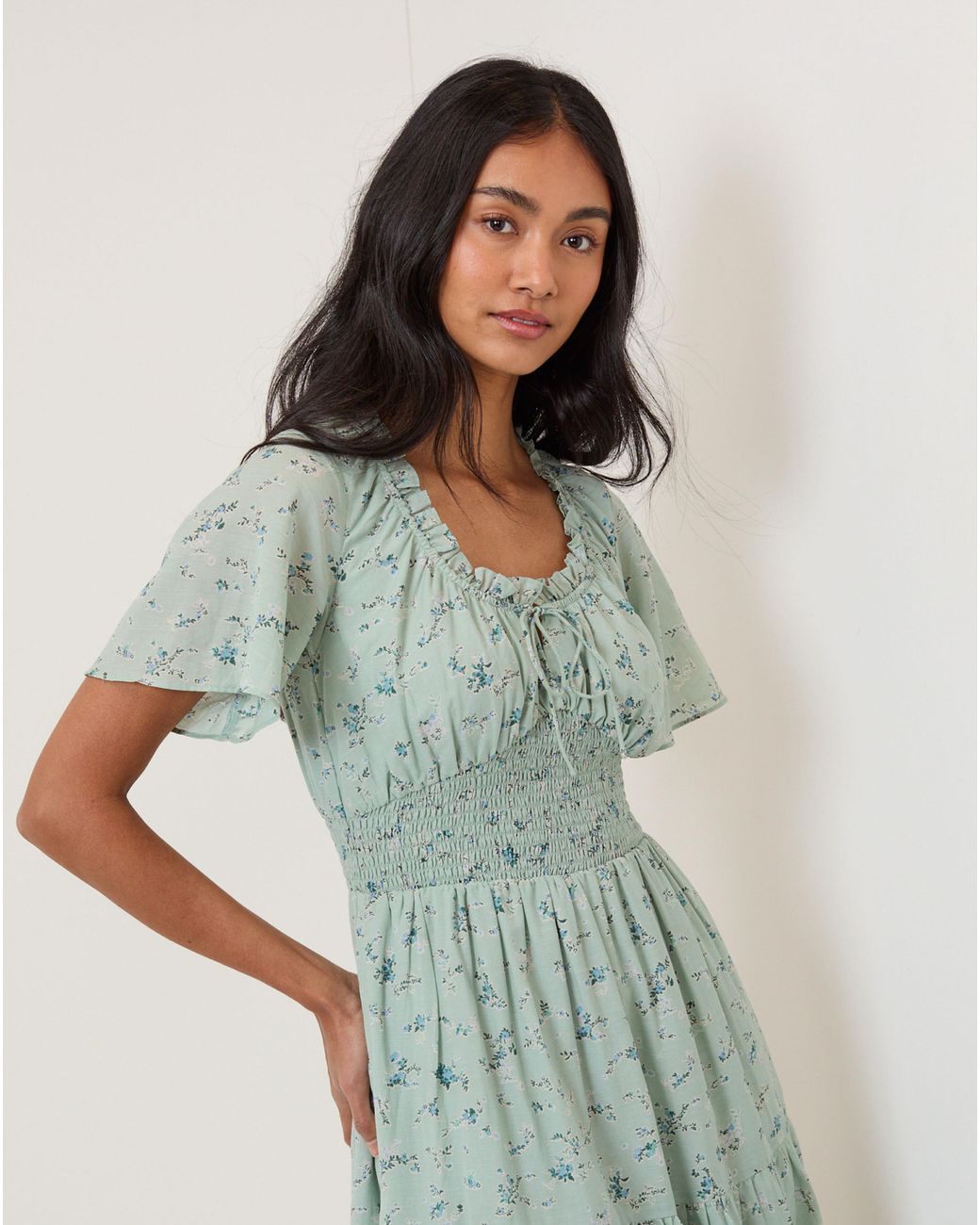 Nobody's Child Green Nc Caliope Midi Dress