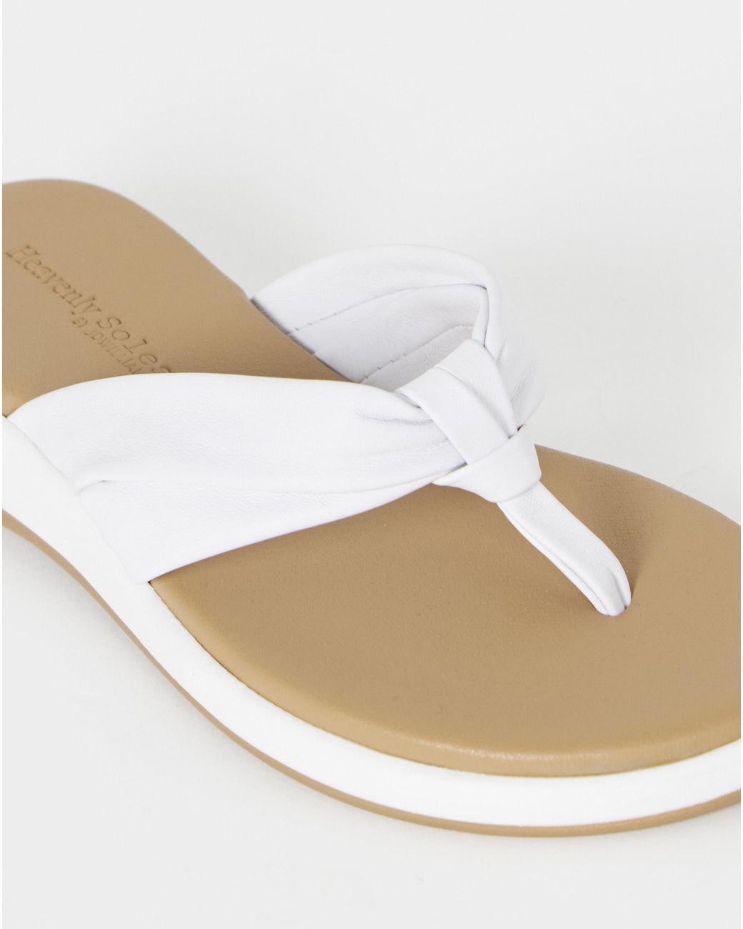 Heavenly Soles Black Toe Post Low Wedge Sandal Wide