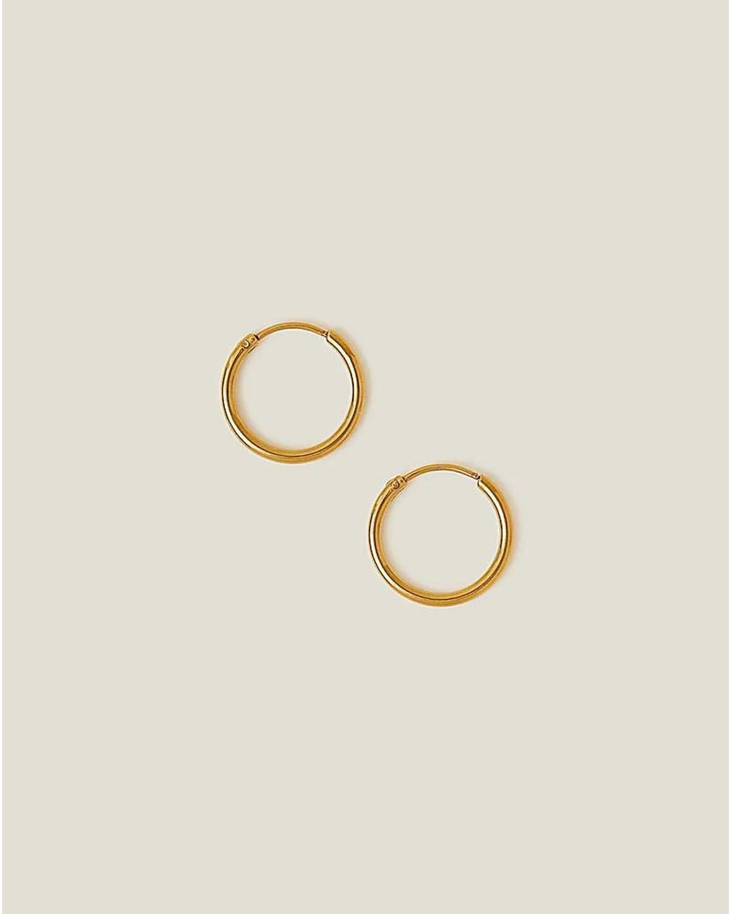 Accessorize Natural Stainless Steel Medium Hoops