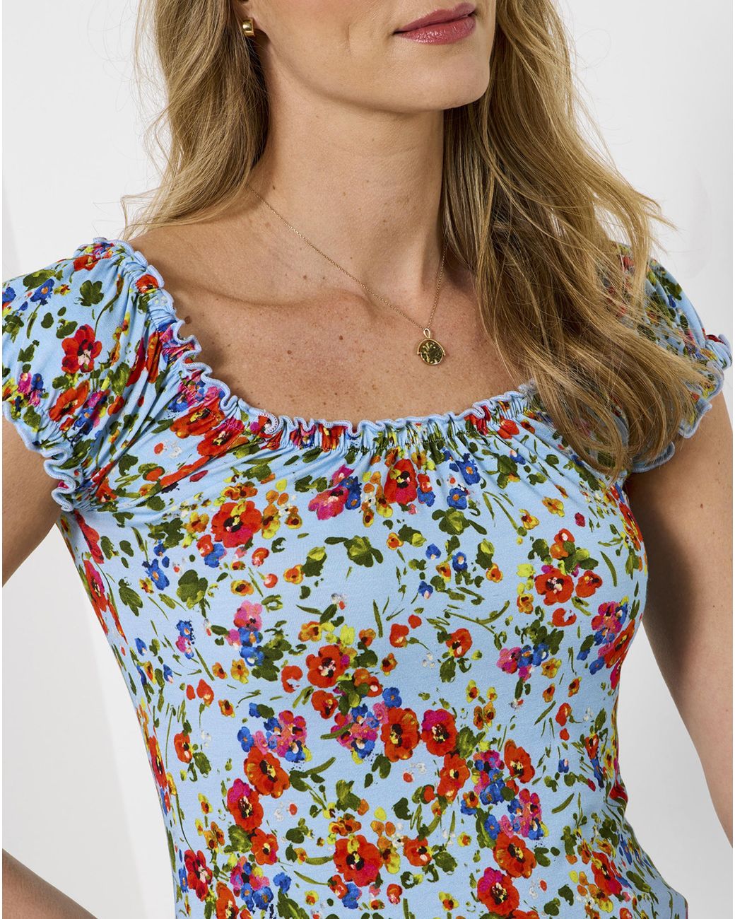 Joe Browns Blue Jb Ditsy Dream Printed Boho Top