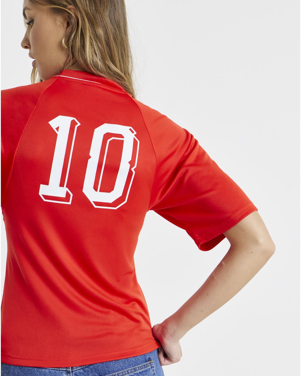 PUMA Red Future Fitted Waist Football Jersey