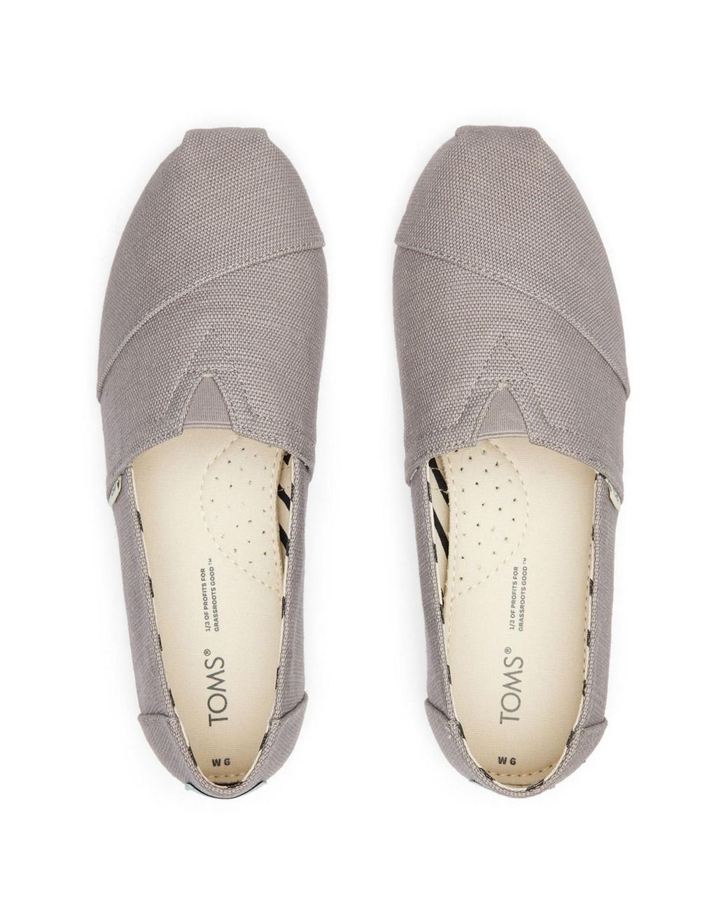 TOMS Gray Alpargata Slip On Shoe