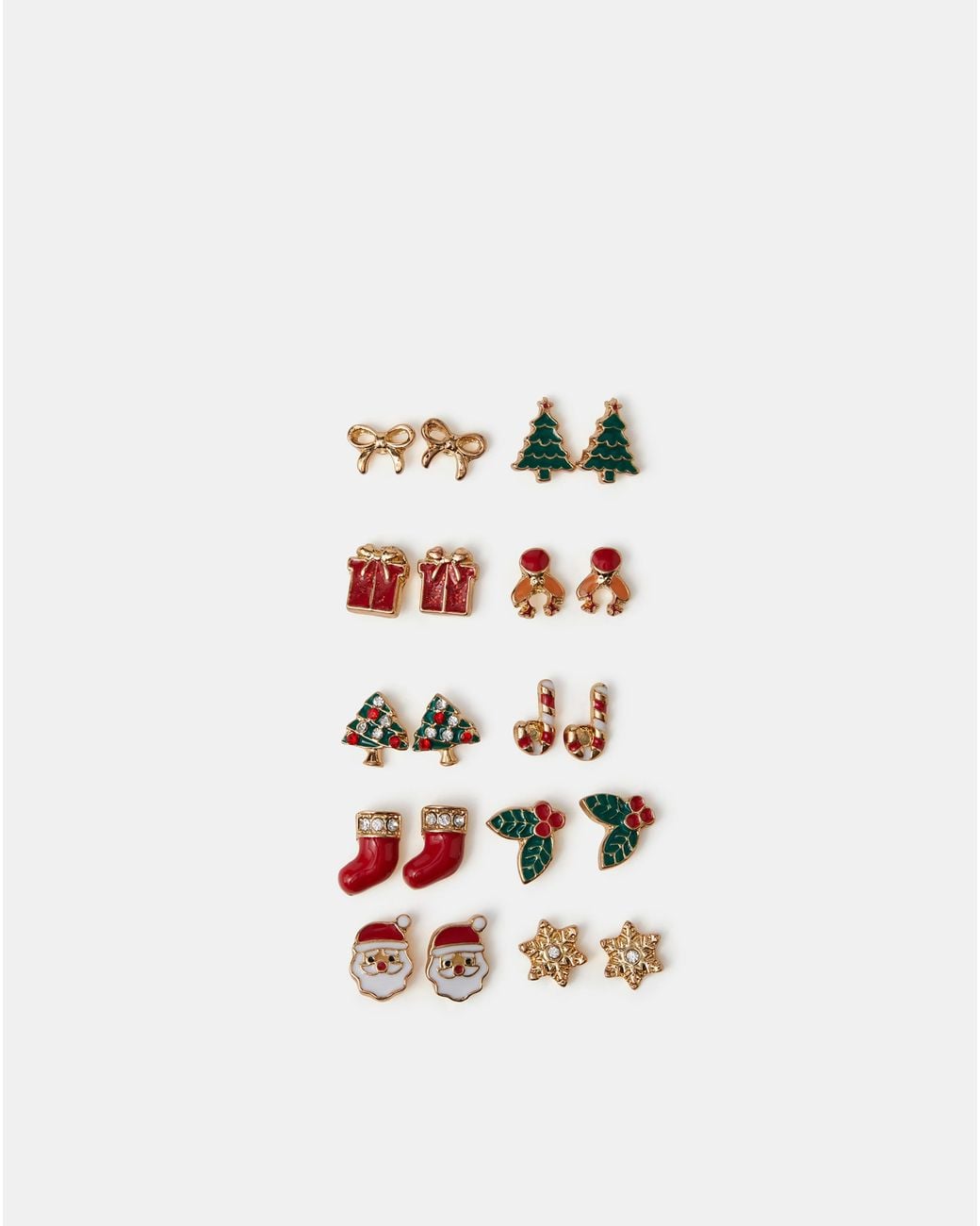 Accessorize Red Christmas Stud Earrings