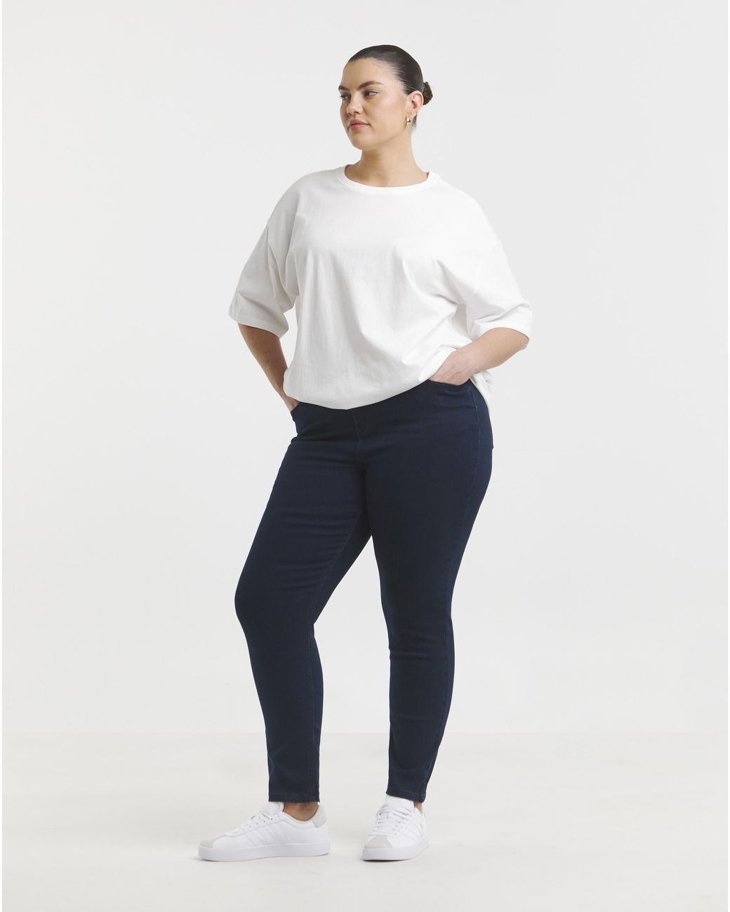 Simply Be Blue Slim Highwaist Super Stretch Jean