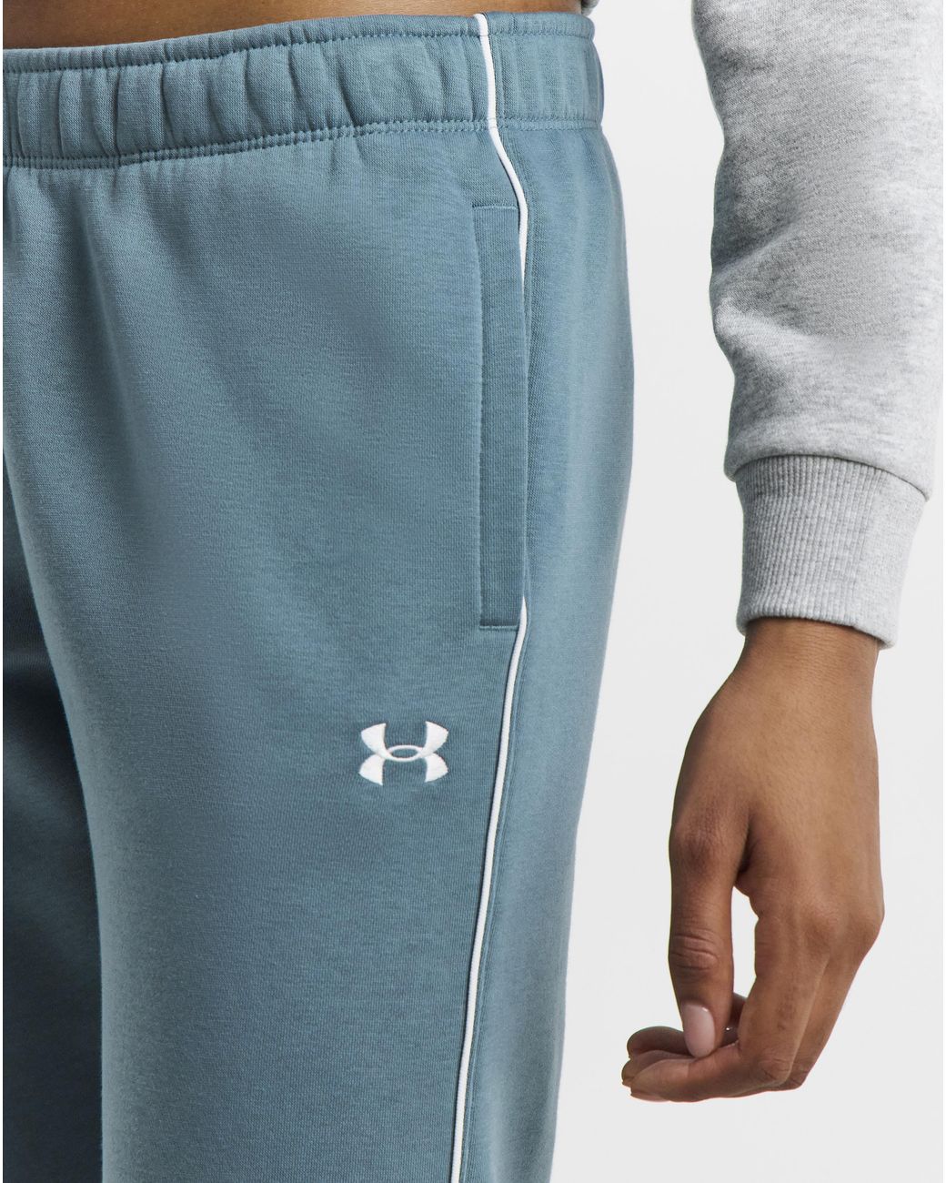 Under Armour Blue Rival Fleece Piped Pant