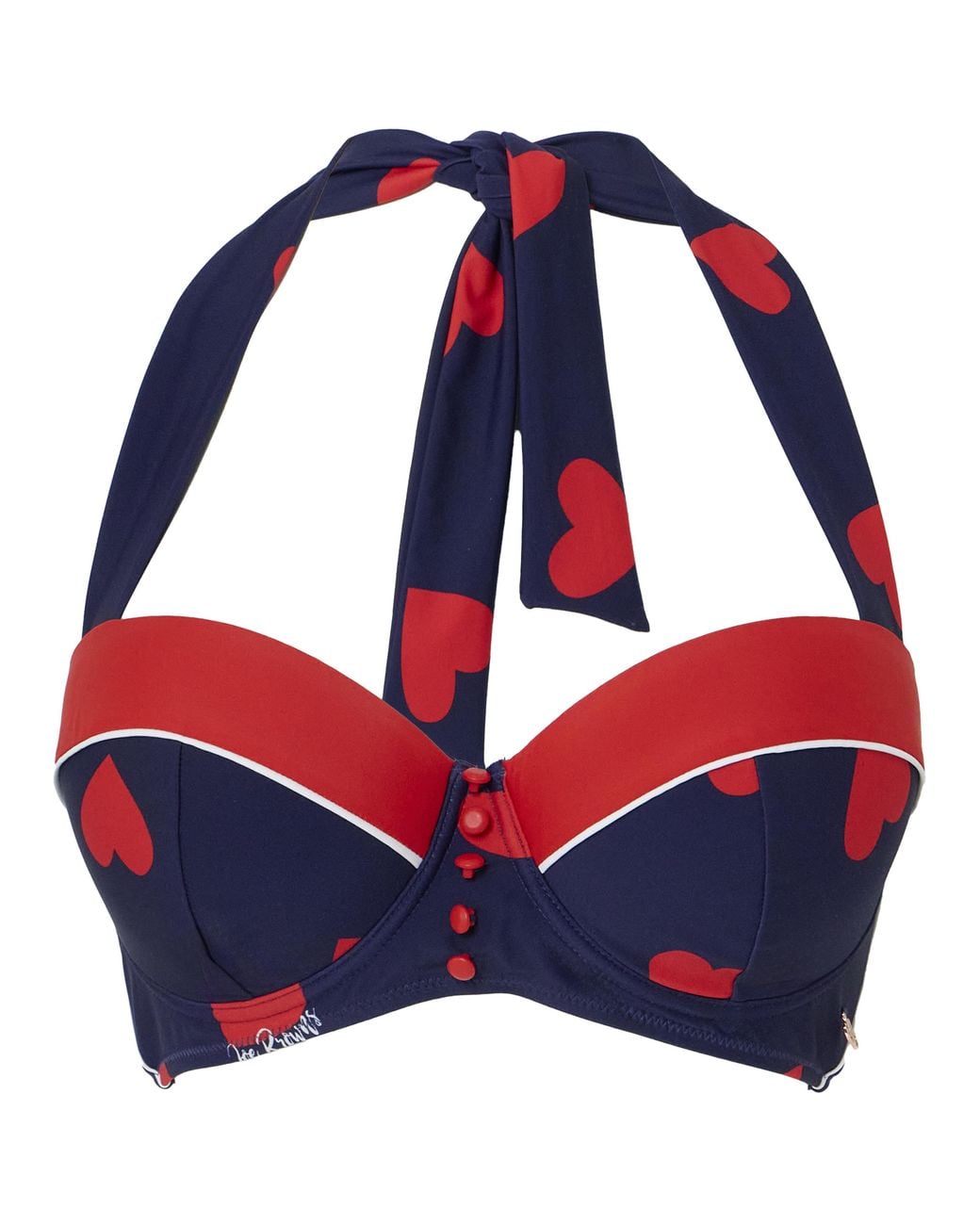 Joe Browns Red Retro Heart Bikini Top