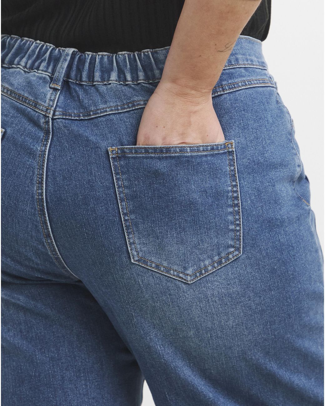 Simply Be Blue Tapered Leg Jean