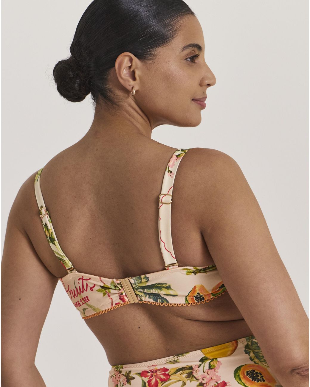 Figleaves Brown Frill Bandeau Bikini Top