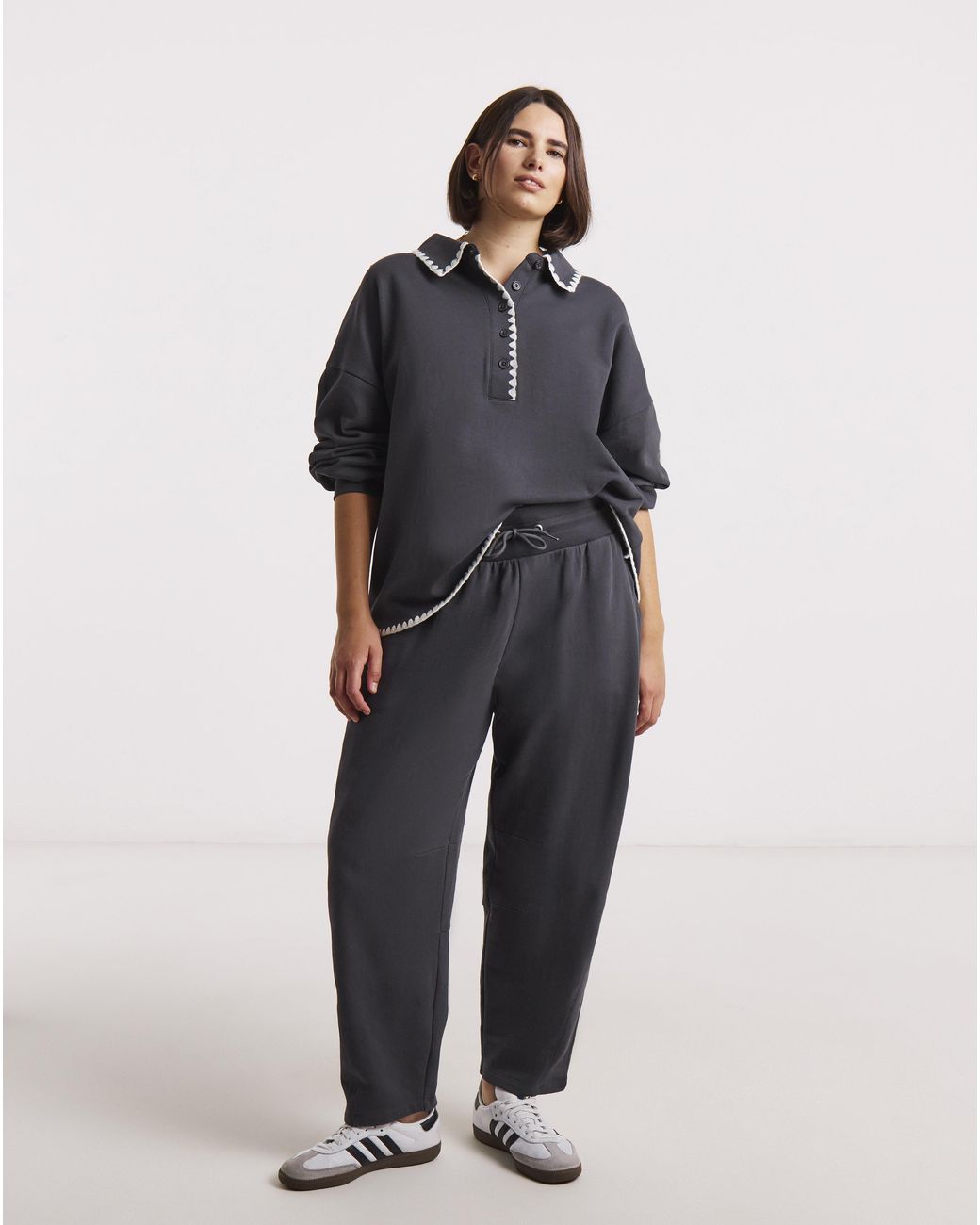 Simply Be Blue Barrel Leg Jogger