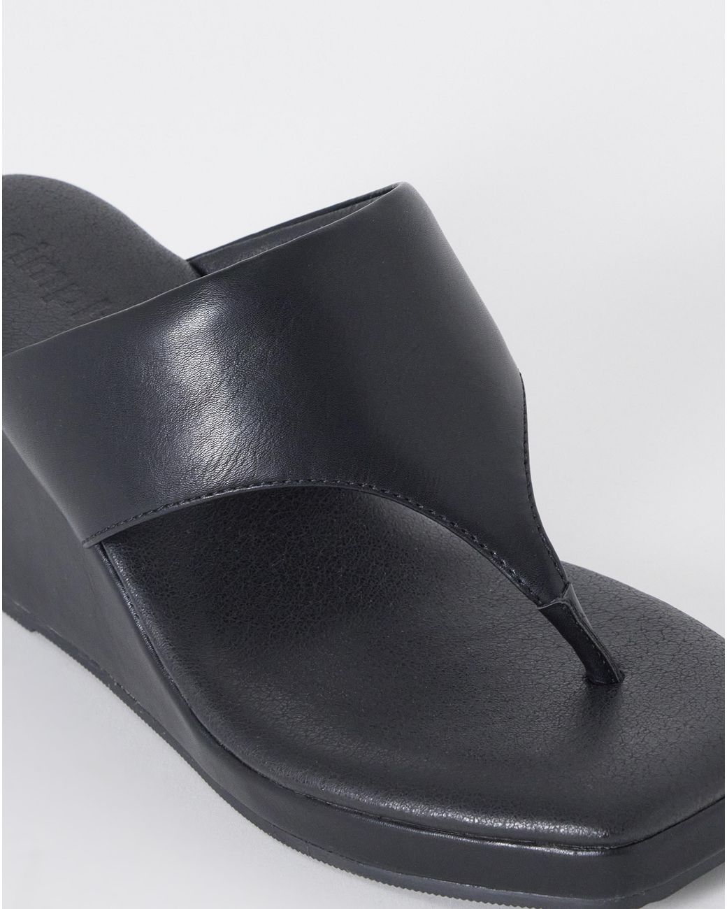 Simply Be White Wedged Toe Post Sandals Extra Wide Fit
