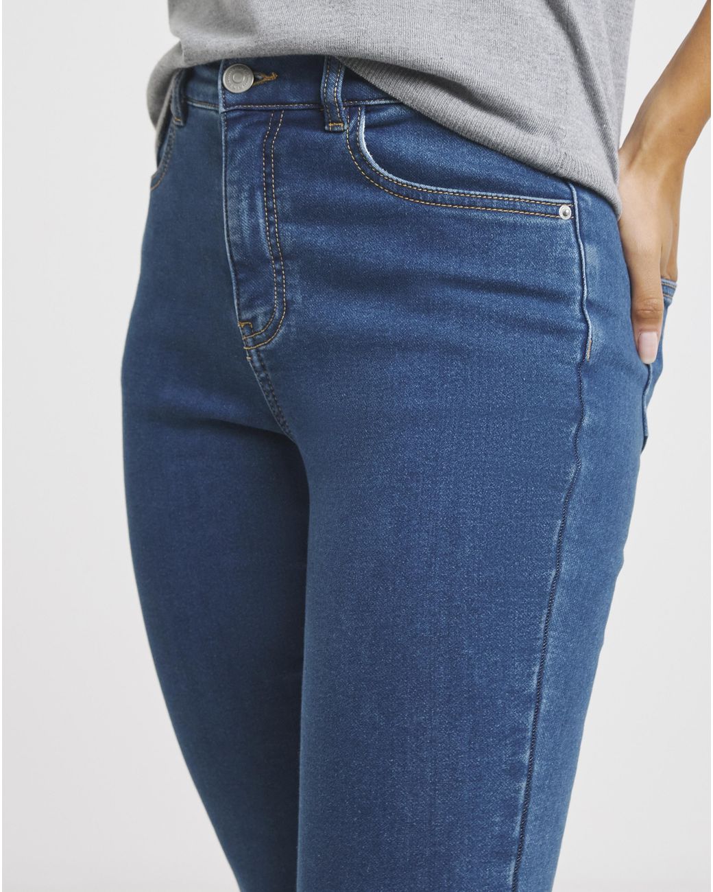Simply Be Blue Fleece Lined Cosy Flare Leg Jeans