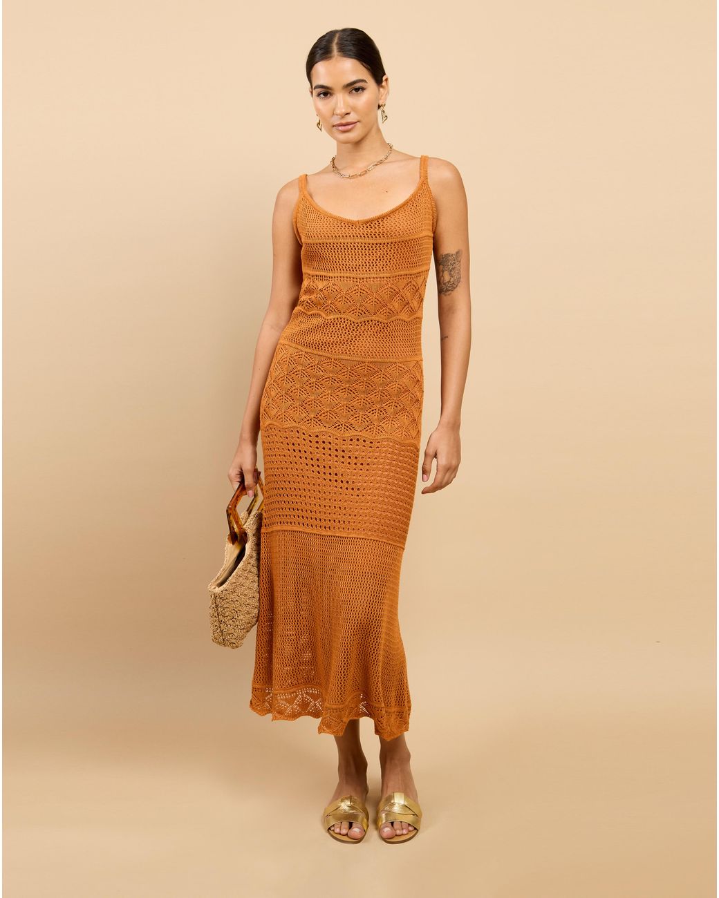 Little Mistress Natural Lm Crochet Midaxi