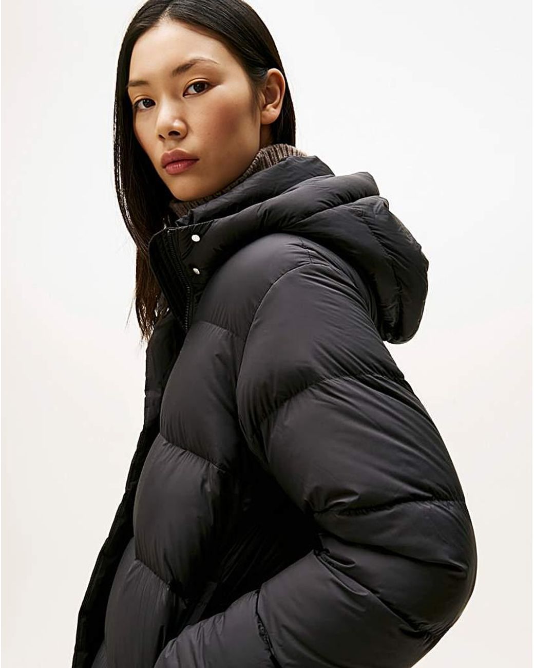 Tommy Hilfiger Black Down Hooded Puffer Jacket
