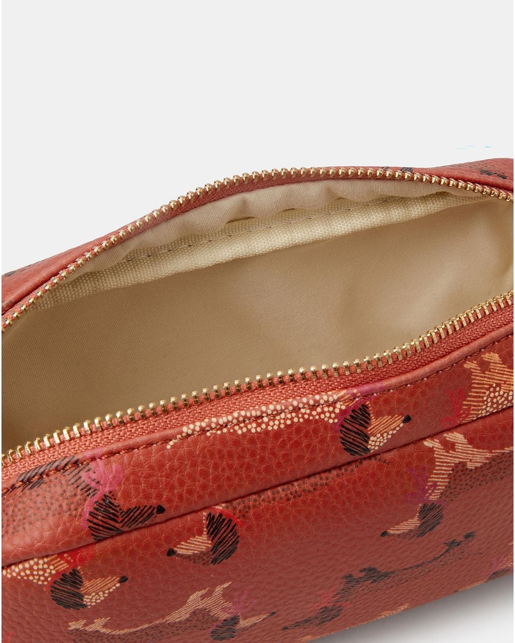 Accessorize Red Sausage Dog Make Up Bag