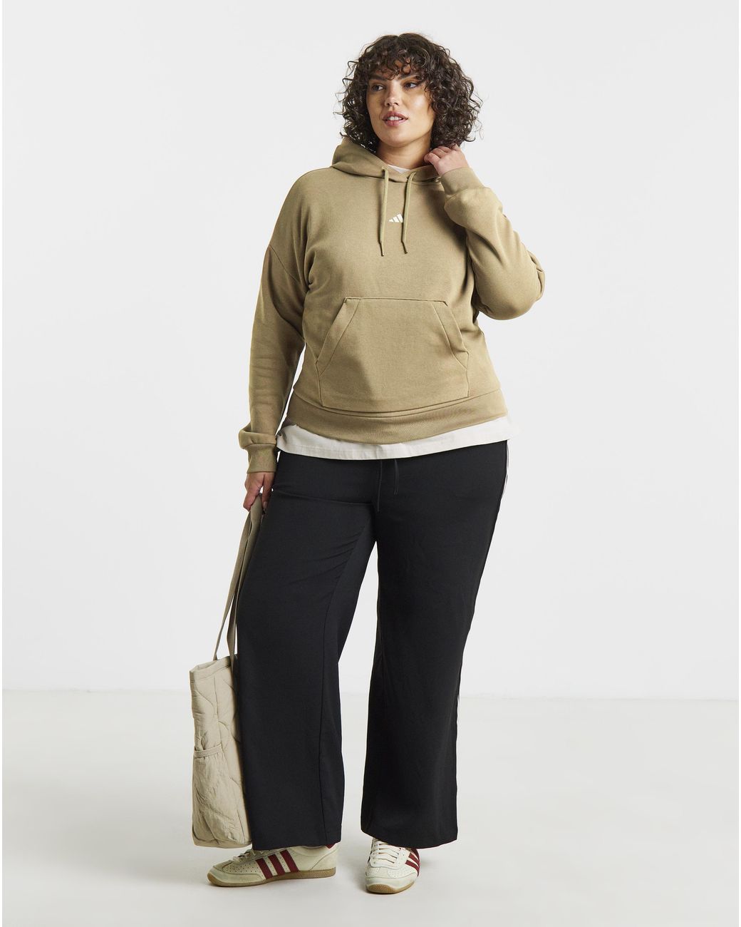 Adidas Brown Small Logo Hoodie