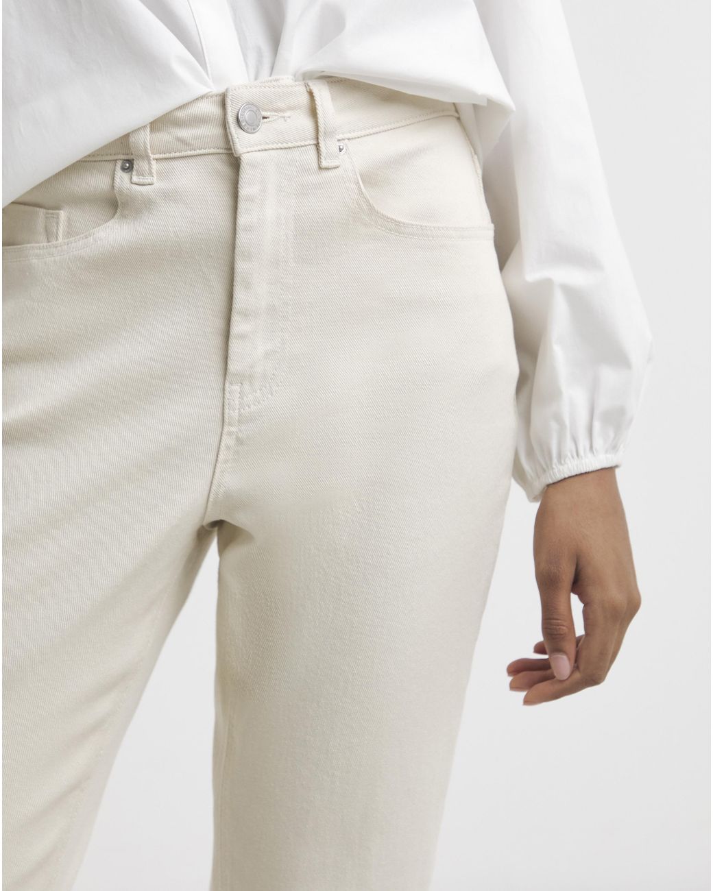 Simply Be White Off Loose Mom Jeans