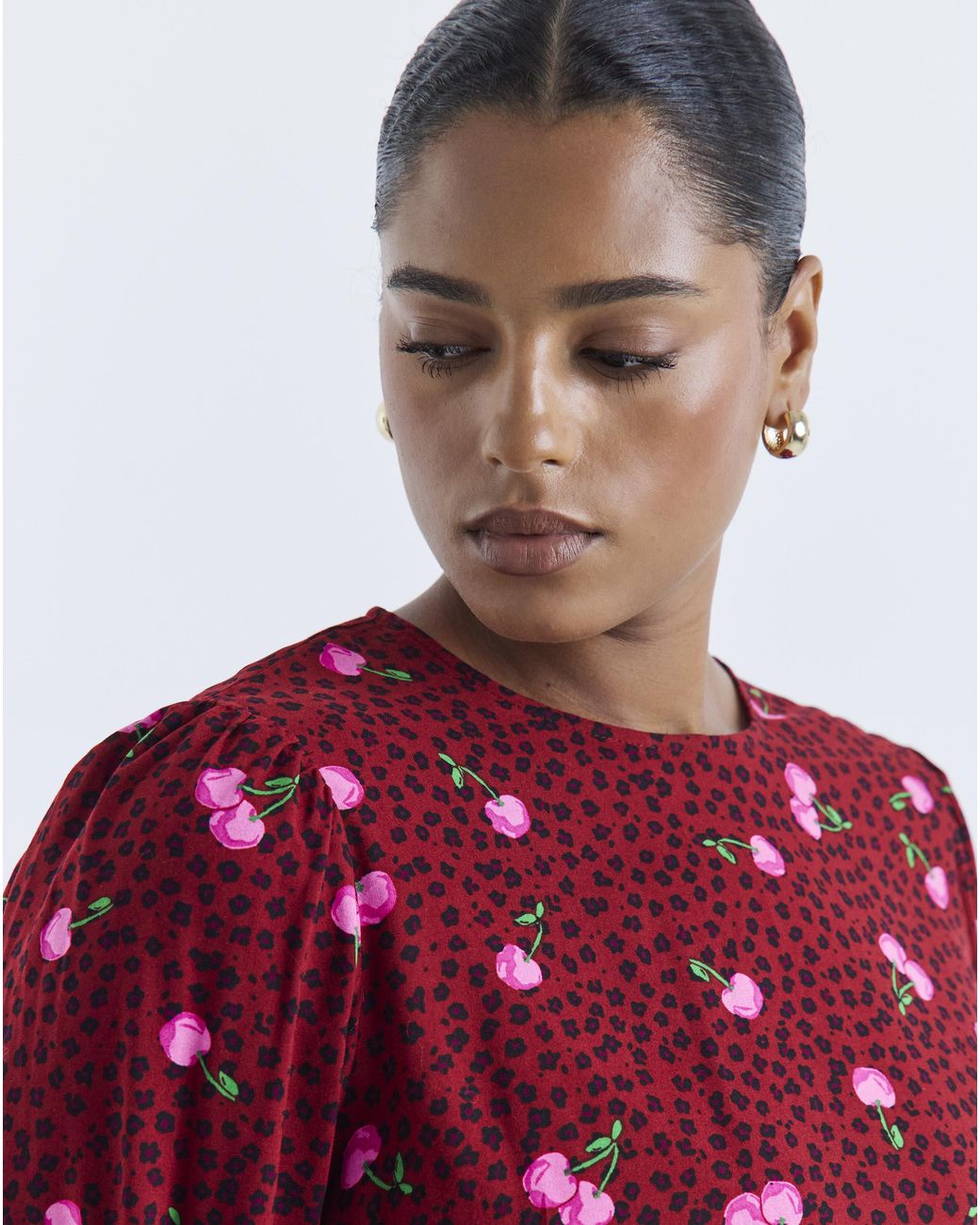Simply Be Red Long Sleeve Peplum Top