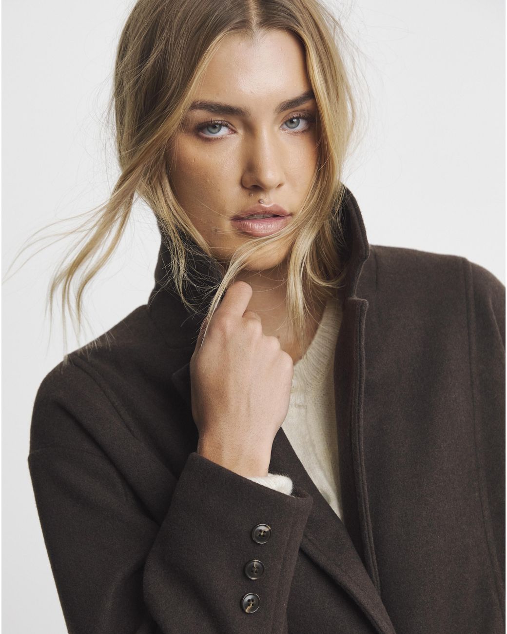 Simply Be Brown Midaxi Faux Wool Coat