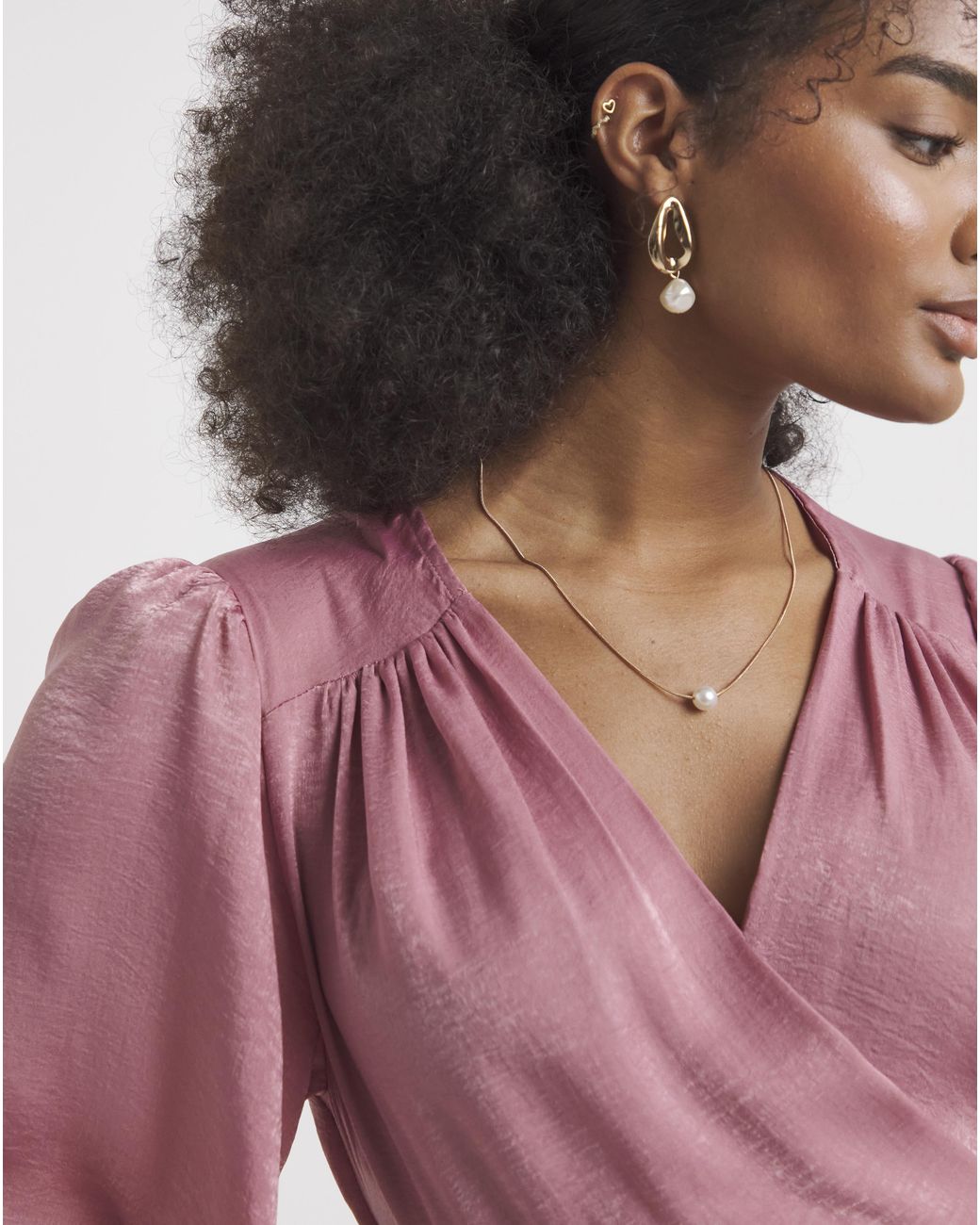 Flounce London Pink Satin Maxi Dress