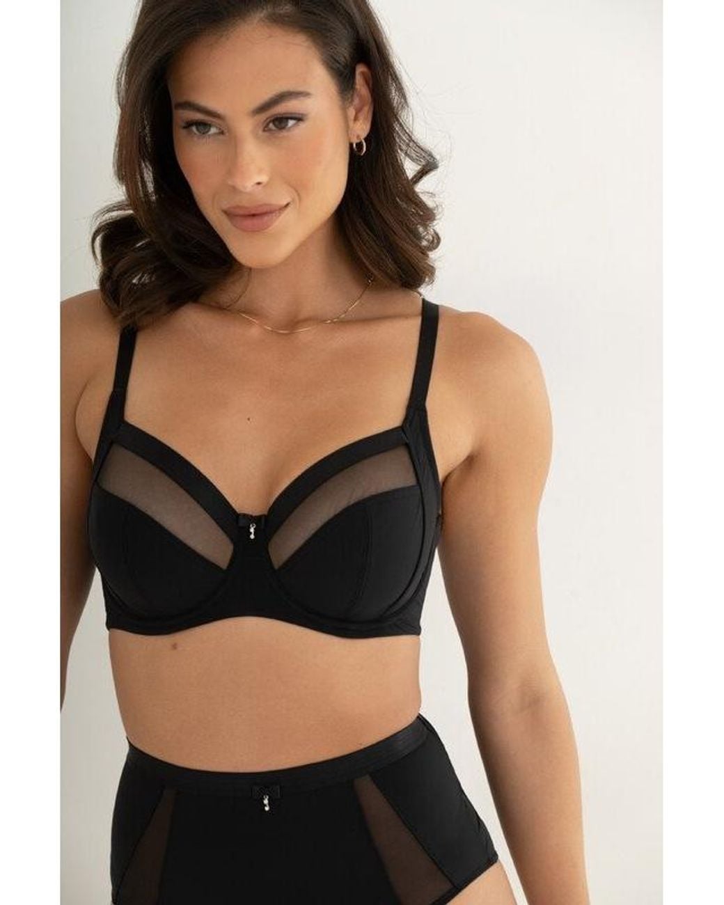 Pour Moi Black Viva Luxe Side Support Bra